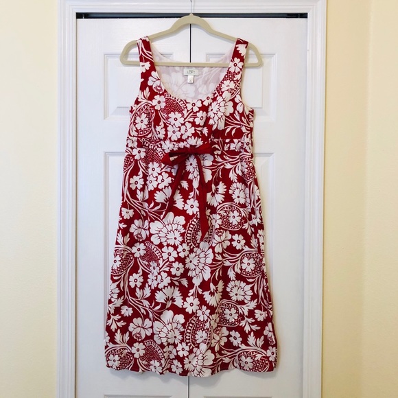 LOFT Dresses & Skirts - LOFT Red Floral Sundress